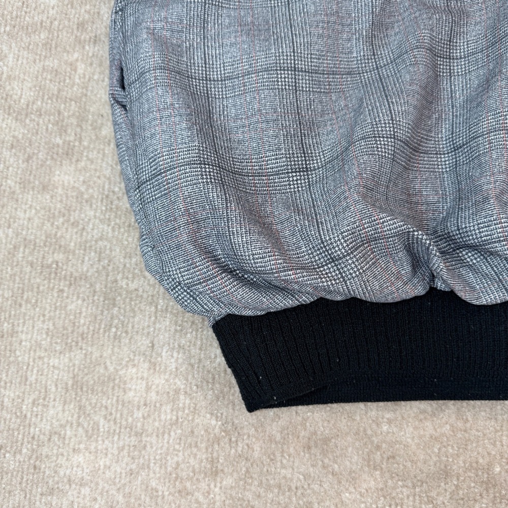Sunderland of Scotland Mens L Golf Windshirt Grey Glen Plaid Pullover Microfiber - Picture 9 of 12